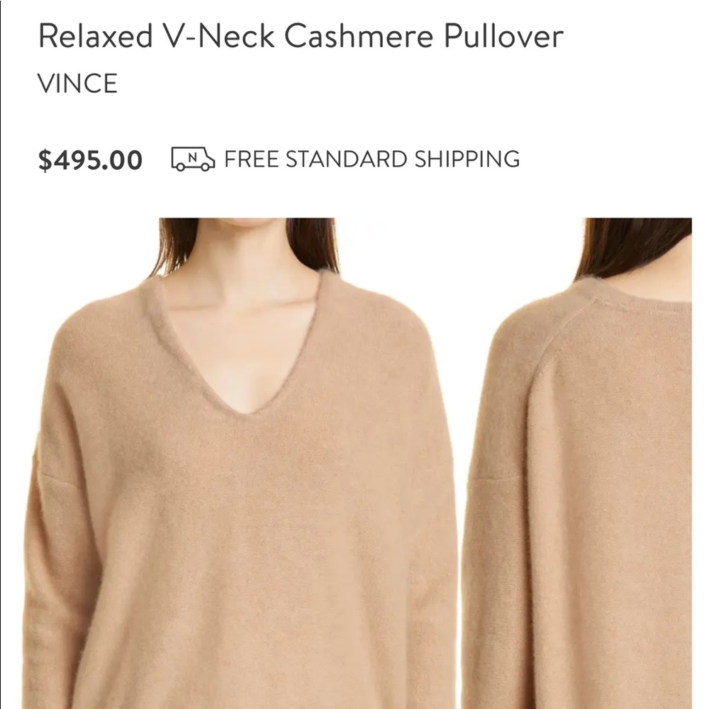 Vince 100% cashmere sweater, natural